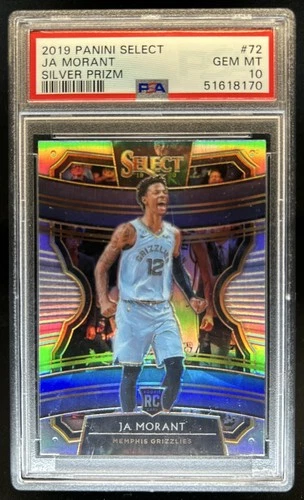 2019-20 Panini Select Ja Morant RC Silver Prizm Concourse #72 Grizzlies PSA 10