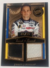 2005 Press Pass Legends Jimmie Johnson Gold 48/99 Door # Match Treads & Threads