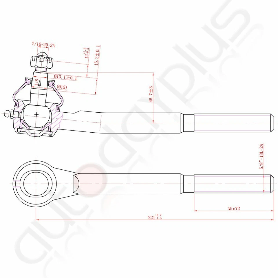 14x Suspension For Chevrolet Malibu Monte Carlo Center Link Tie Rod Ball Joints - Image 4 of 4
