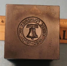 1970 GREDE FOUNDRY Medal STEEL STAMPING DIE Robbins RY263 Liberty Bell