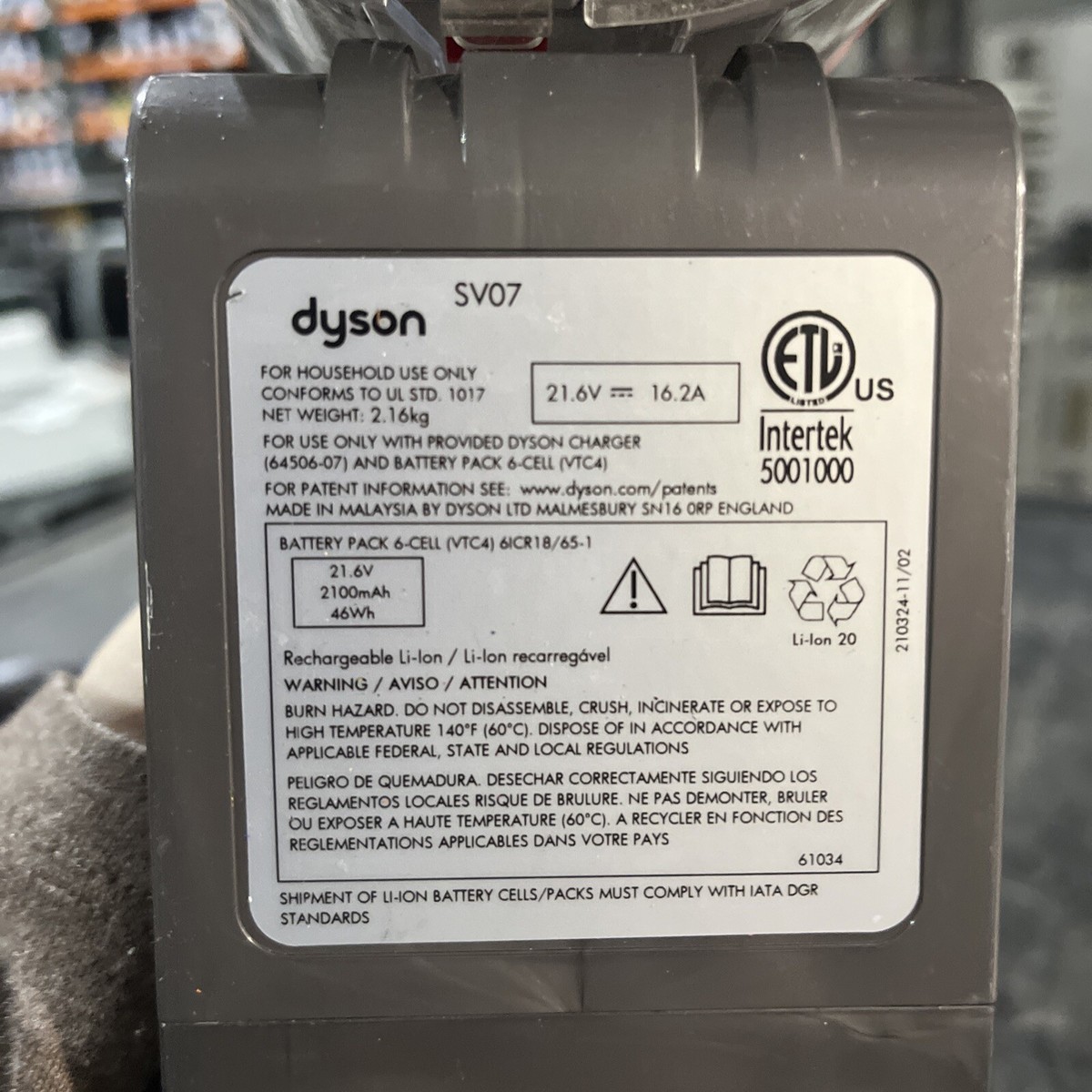 DYSON V6 CORD-FREE PRO SV07 VACUUM CLEANER | eBay