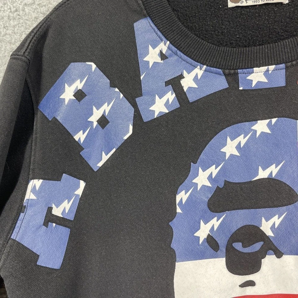 Sudadera A Bathing Ape BAPE Extra Grande Multicolor Bandera Americana 4 de Julio Foto 3 de 4