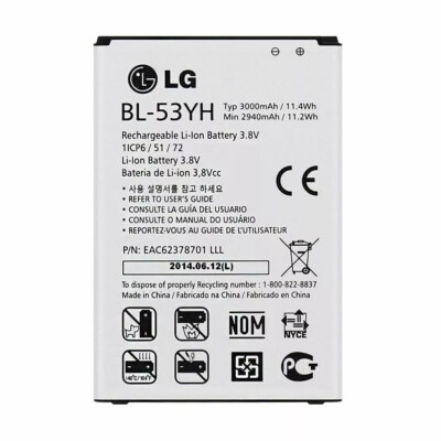 OEM Original BL-53YH Battery for LG G3 D850 D851 D852 D855 LS990 VS985 F400 USA