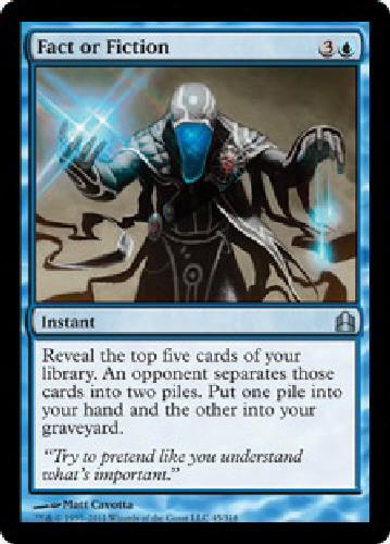 Fact or Fiction Extended Art FOIL , Commander Legends , NM , MTG