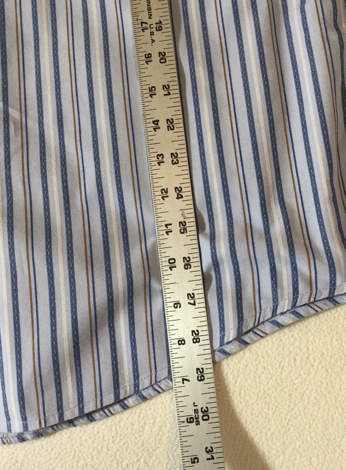 Camisa de vestir Geoffrey Beene XL de algodón a rayas (#310) Foto 3 de 4