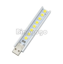 Mobile Power 5V Highlight USB Lamp 8 Beads SMD LG 5152 LED Warm White