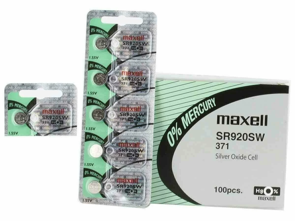 SR626SW 377 Maxell Mercury Free Silver Oxide Watch Battery, 45 OFF