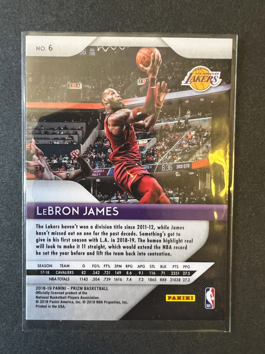 2018 Panini Prizm - Silver Prizms LeBron James #6 Lakers | eBay