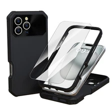 Magnetic Camera Cover Rugged Case Cover+Screen Protector fr iPhone 16 Pro Max 16