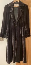Fenn Wright Manson Grey Velvet Silk Coat Size 12 Fit N Flare Swing Wedding Forma