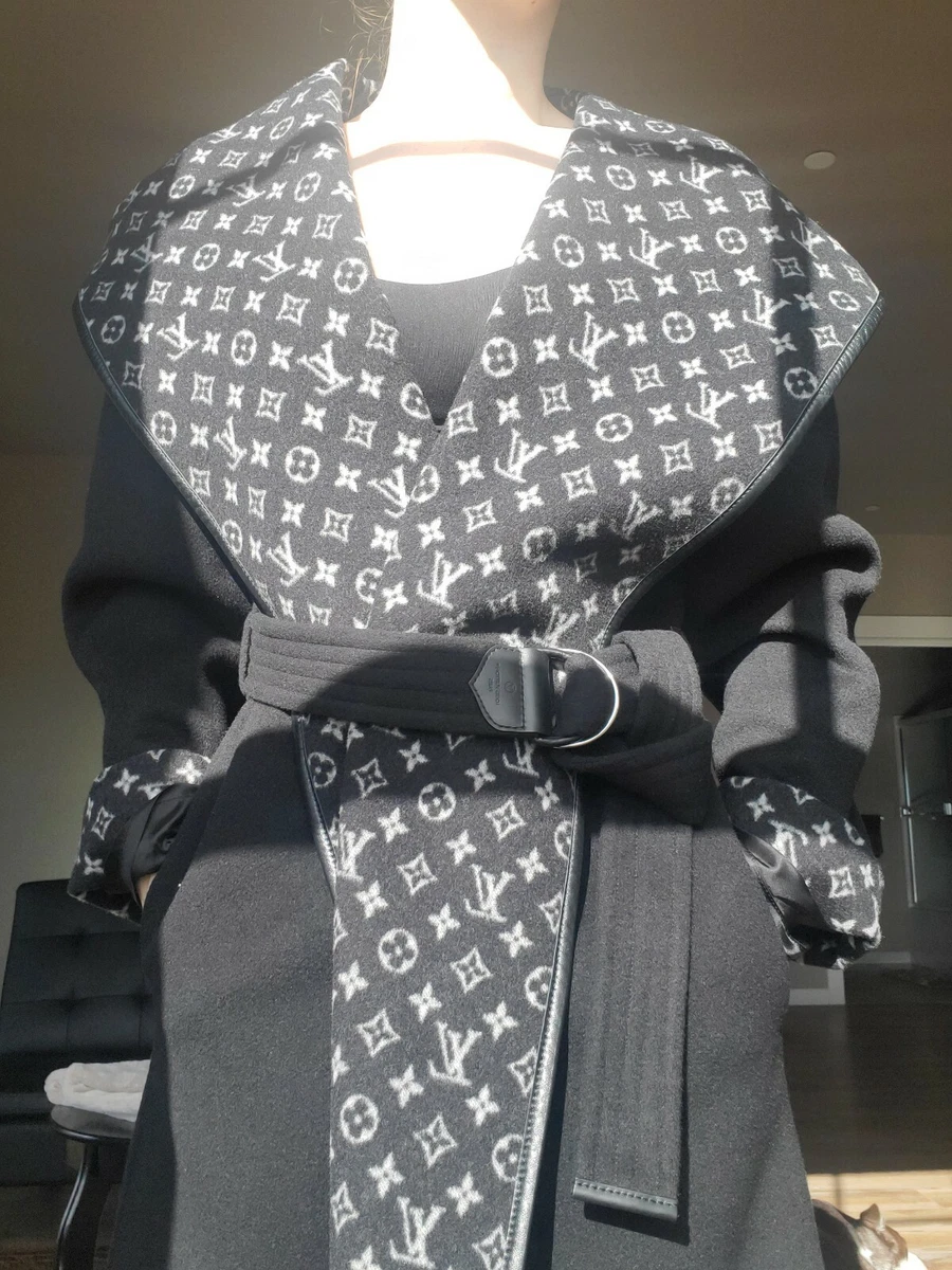 louis vuitton hooded wrap coat