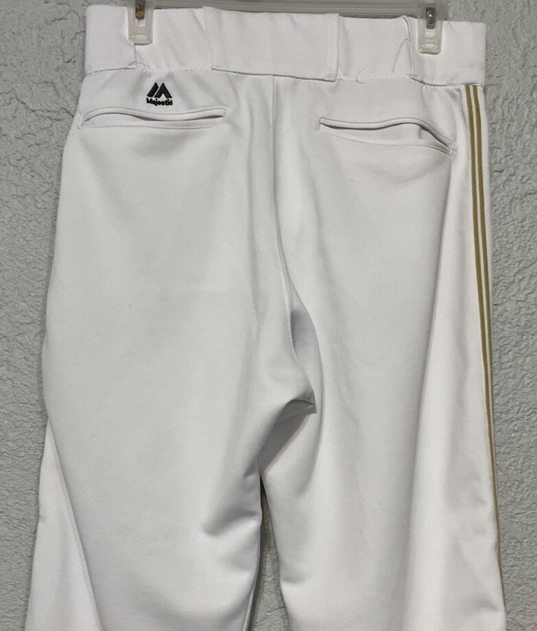 Pantalon De Baseball Majestic Blanc à Rayures Noires – Taille L (occasion)