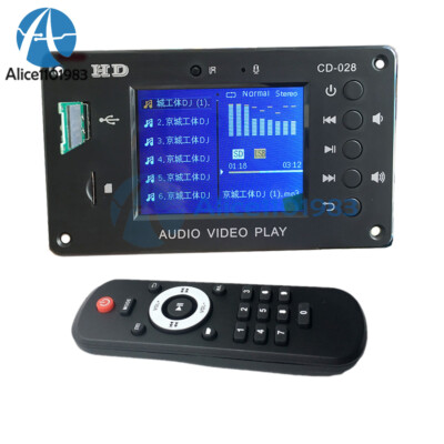 2.8'' MP5 MP3 Stereo Audio-Decoder Board Bluetooth 5.0 HD Video Player For Car