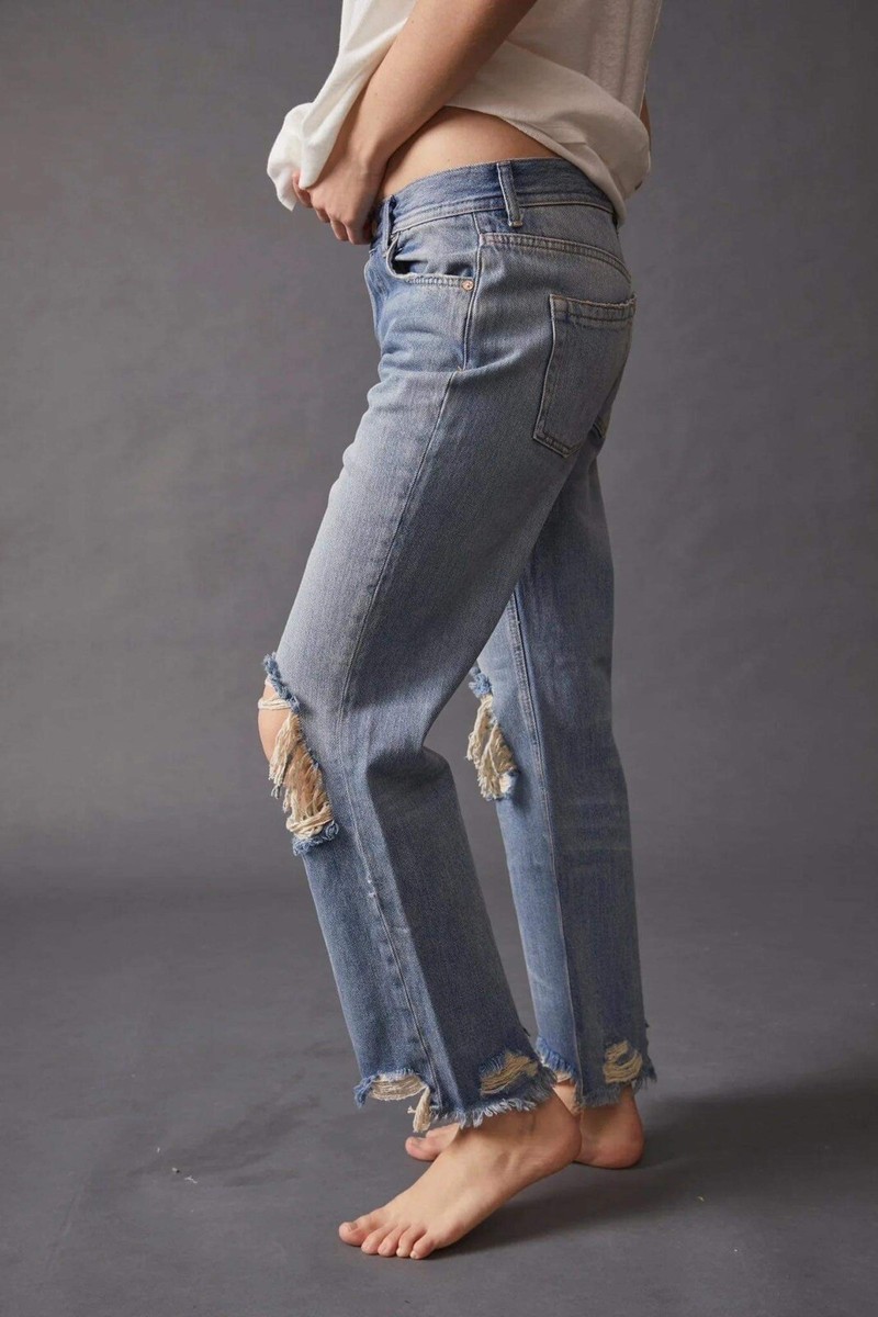 【Free People】マギー ミッドライズ ストレート Free People We The Free Maggie Mid-Rise Straight Leg Aged to
