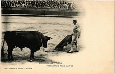 CPA AK Corrida de Toros Preparando para Matar...