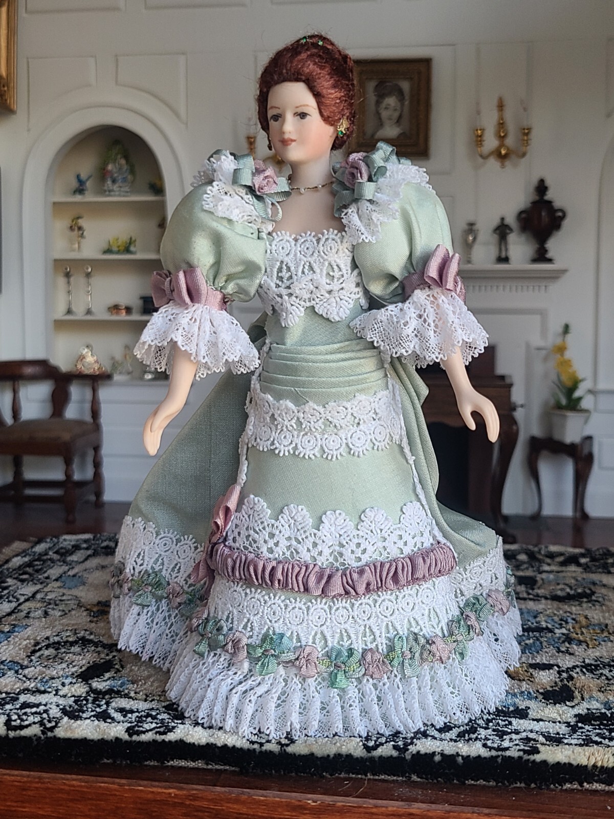 Dollhouse Miniature Artisan Joann Roberts? Porcelain Lady Doll 112 eBay