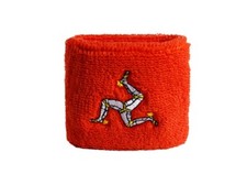 Schwei&szlig;band Fahne Flagge Gro&szlig;britannien Isle of Man 7x8cm Armband f&uuml;r Sport
