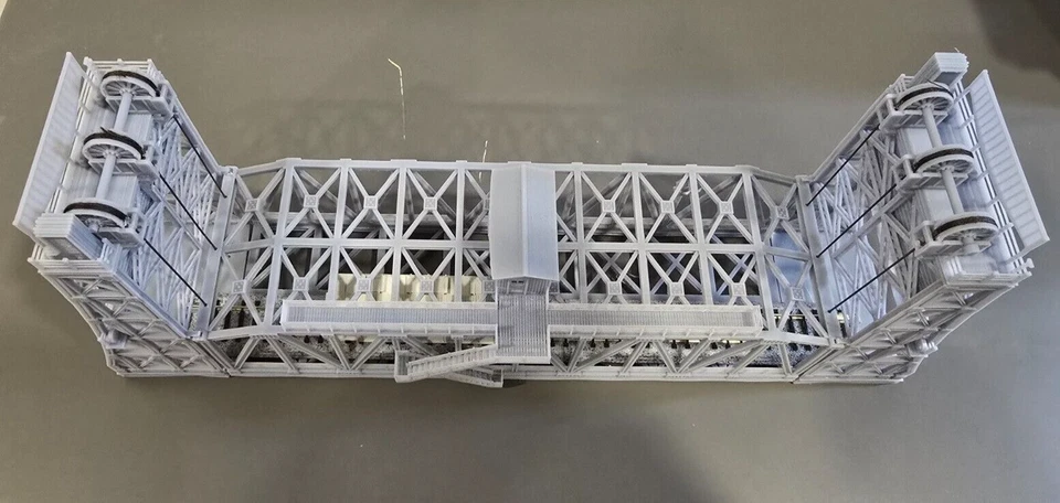 Puente levadizo escala N 1:160 doble vía Foto 4 de 4