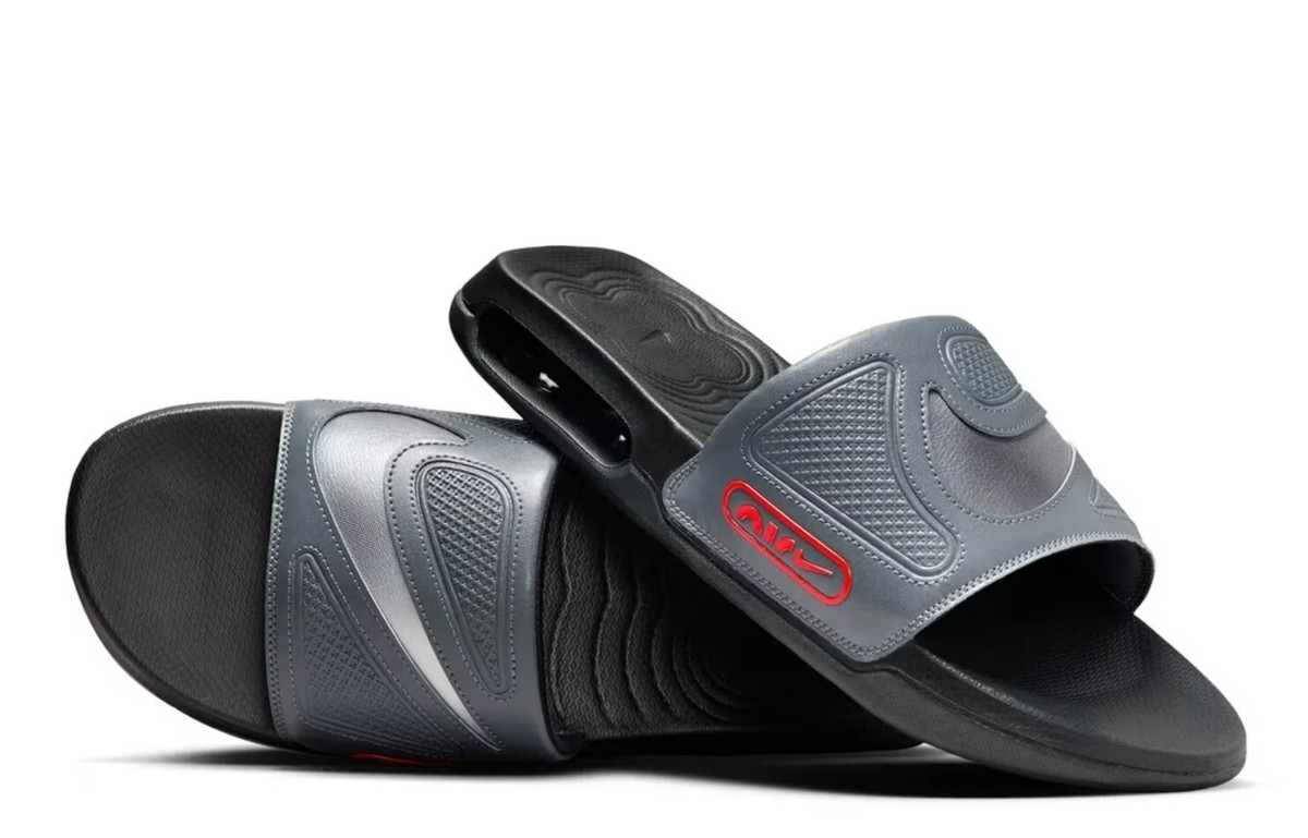 Nike Men's Air Max Cirro Slides Grey/Red Size 10 | eBay
