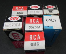 Seven, 7 Radio/Stereo Vacuum Tubes-New Old Stock