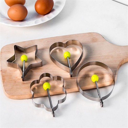 5Pcs Stainless Steel Fried Egg Shaper Mould Pancake Mold Cooking Kitchen Tools - Picture 7 of 8
