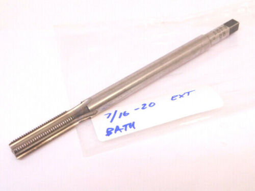LIGHT USED BATH USA 7/16" x 20 EXTENDED LENGTH SEMI-BOTTOMING HAND TAP  OAL: 7" - Afbeelding 1 van 4
