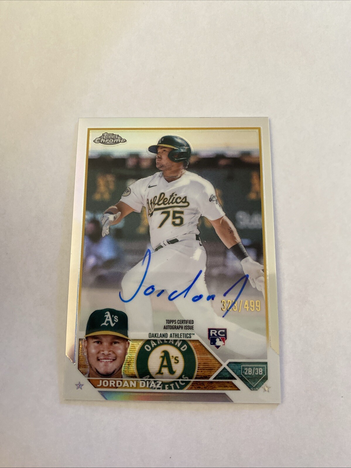 2023 Topps Chrome - Rookie Autographs Refractor #RA-JDI Jordan Diaz /499(AU, RC)