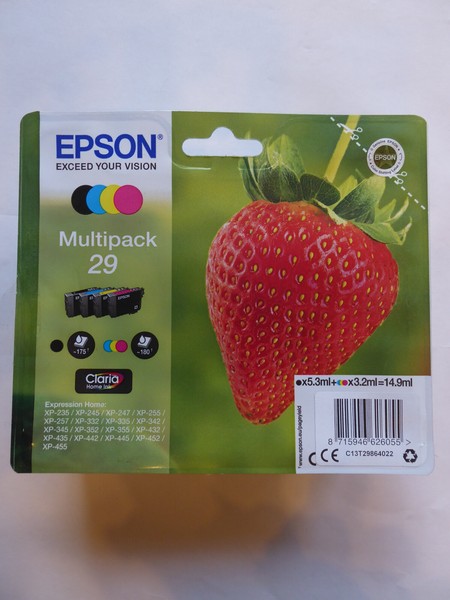 Epson Multipack 29 Tintenpatronen - Schwarz/Gelb/Cyan/Magenta-image