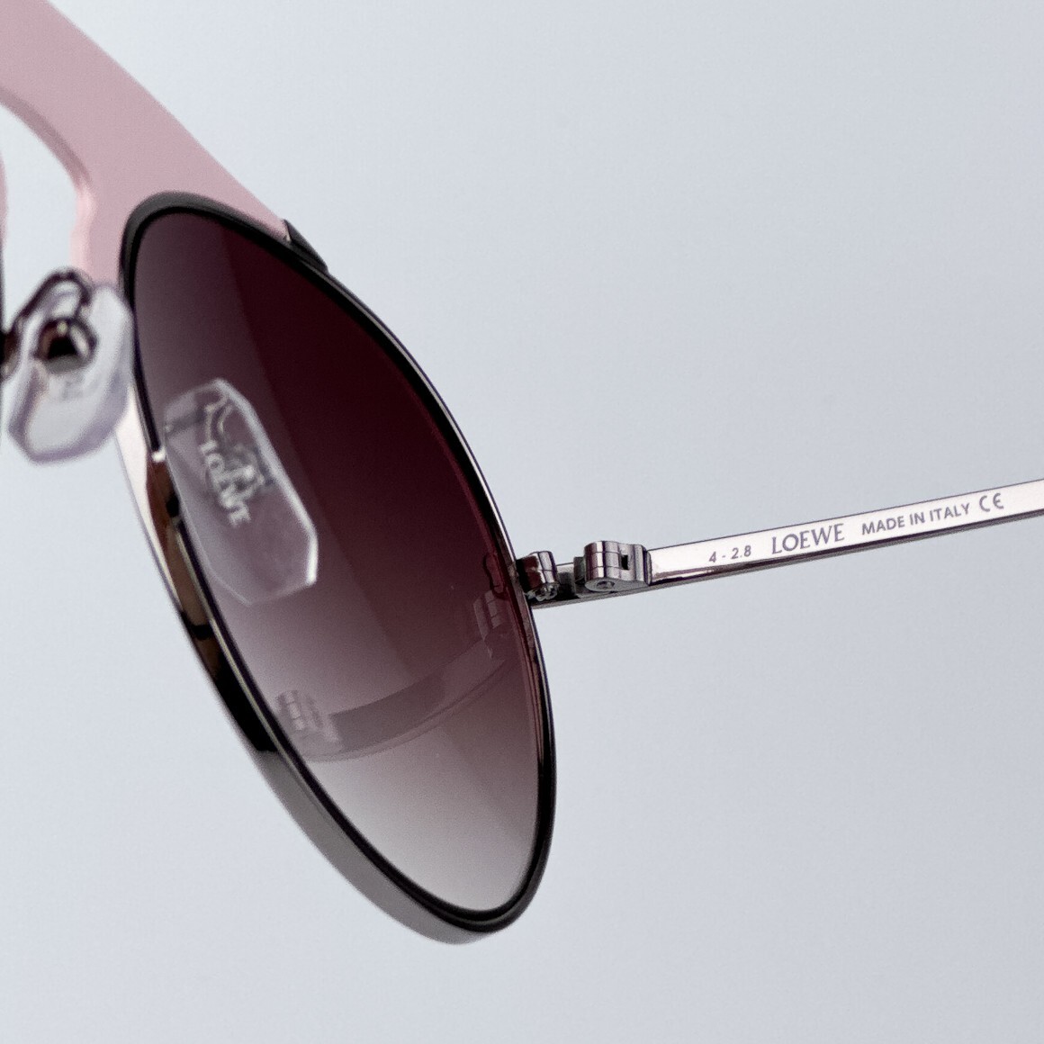 Loewe Women Sunglasses LW40005U 14U Pink Leather Bordeaux 