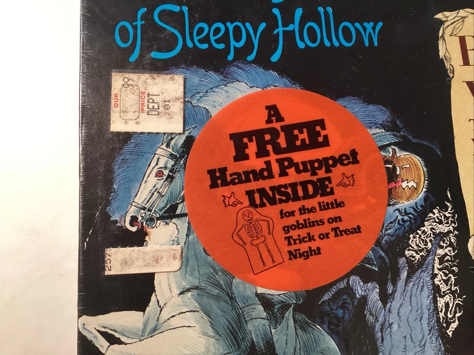 Boris Karloff Sleepy Hollow Rip Van Winkle Record Sealed W/ Rare Hand Puppet Foto 2 de 4