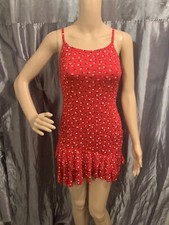 BooHoo Petite Floral Mini Dress Stretch Material Red 10 BNWT Freepost
