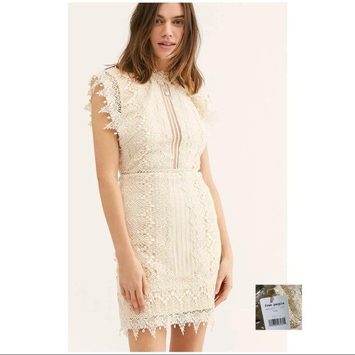 New FREE PEOPLE $250 Ecru Ivory Lace 