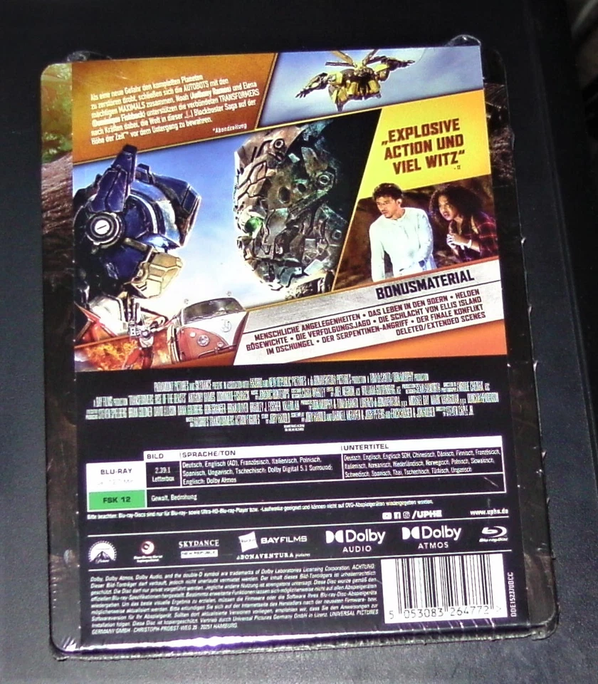 TRANSFORMERS AUFSTIEG DER BESTIEN BLU RAY LIMITIERTE STEELBOOK EDITION NEU & OVP - Bild 2 von 4