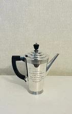 Antique Keith Murray for Mappin & Webb Original Art Deco Silverplate Tea Pot