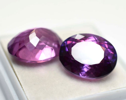 30 Ct Pair Natural Tanzanite Purple Oval Shape GIE Certified Sri Lanka Gemstone - Picture 4 of 6