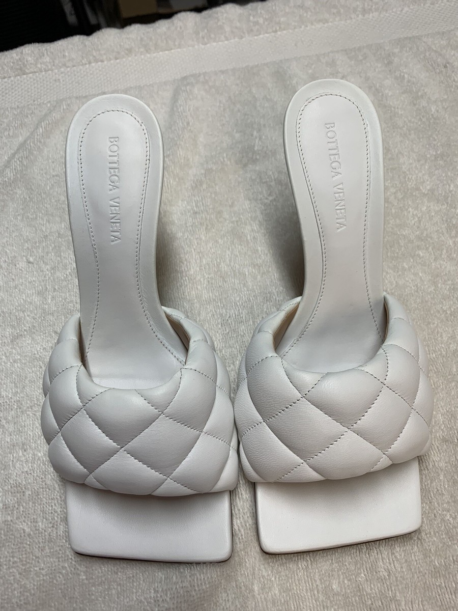 Bottega Veneta Optic White Padded Mule Heels (Size 37.5) | eBay Bottega Veneta Optic White Padded Mule Heels (Size 37.5) | eBay