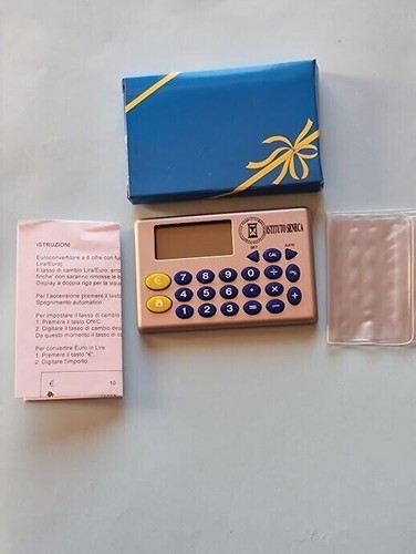 CALCOLATRICE/CONVERTITORE LIRE EURO VINTAGE GADGET ISTITUTO SENECA ANNO 2000 - Foto 9 di 10