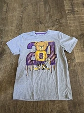S10PE KOBE bryant Bear 8 24 la lakers black mamba Graffiti shirt M Youth 12-14