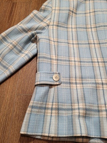 New Pendleton Vintage Blue Plaid Blazer Jacket 100% Wool Women’s Size 12 USA - Picture 13 of 16