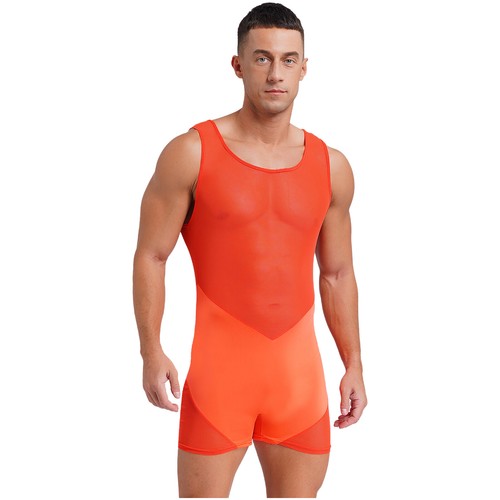 Men's Athletic Supporters Wrestling Singlet Leotard Bodysuit Pouch Boxer Shorts - Picture 86 of 203