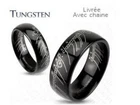 ring unique tungsten black engraving Laser Lord Laser Etched Tungsten ring