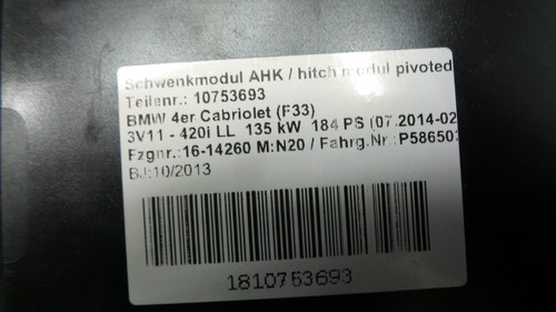 BMW F30 F32 F10 F01 F06 F12 F13 F15 F16 AHK Steuergerät Anhängerkupplung 6868431 - Picture 3 of 4