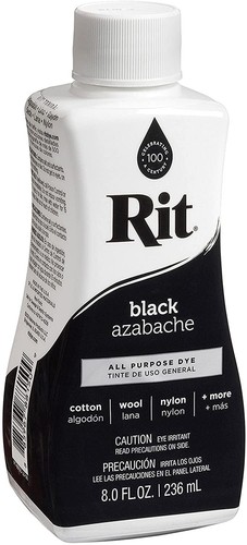 New 236ml Black Fabric Dye Rit Clothes All Purpose Liquid Cloth Tie Colours Cott - Picture 3 of 9