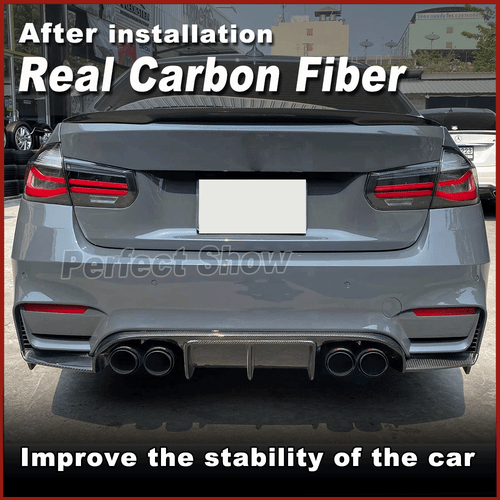 Difusor para BMW M3 F80 M4 F82 F83 difusor trasero carbono tracción trasera aletas divisor - Imagen 2 de 14