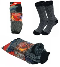3 Pairs Men Winter Thermal Super Warm Heated Socks Heavy Duty Boots Size 10-13