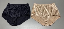 Vtg 2-Pairs Vanity Fair Shiny Satin Nylon 2nd Skin Panties Briefs 40301 Sz 9 2XL
