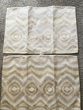 2 1pr Crate Barrel Anatola Ivory Pillow Covers 24 x 16 Inch