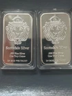 Two 1 Troy Oz Fine Silver Scottsdale Silver .999 Fine Silver Bars