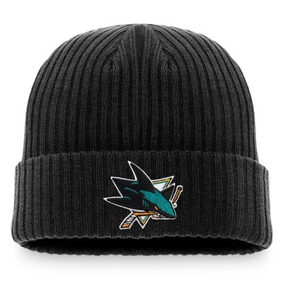 San Jose Sharks NHL Fanatics Core Beanie Mütze Schwarz