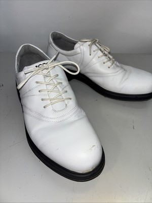 Ecco Golf Shoes Mens Size 40 EU Leather White Gore-tex Oxford With Spikes